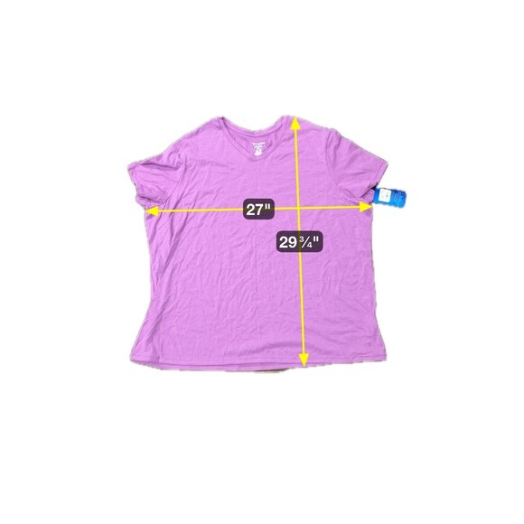 Champion Authentic V-Neck Jersey Short Sleeve Tee Purple Sz 4X Essential NWT - Picture 7 of 11